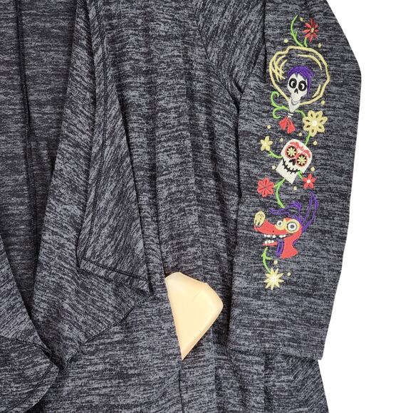 Disney Cardigan sz 5 Pixar Coco Miguel Embroidered Hood Cape Gothic Day of Dead - Picture 9 of 16
